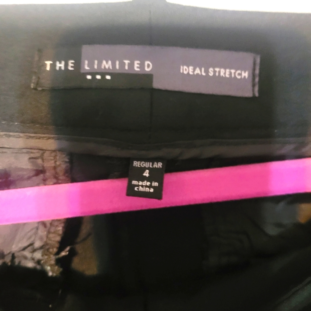 The limited size 4 idea stretch straight leg black pants